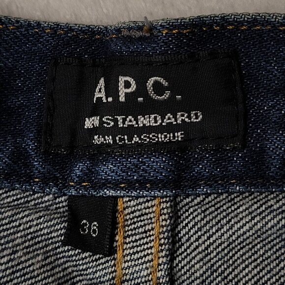 A.P.C. New Standard Classique Selvedge Men's Blue Denim Jeans Size 36x33 - Picture 9 of 10